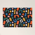 Colorful abstract organic shape art pattern Welcome Mat Gallery Image 1