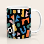 Colorful abstract organic shape art pattern Coffee Mug Gallery Image 1