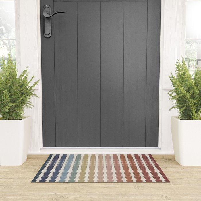 Maude Pattern- Vintage Multicolor Welcome Mat Gallery Image 3