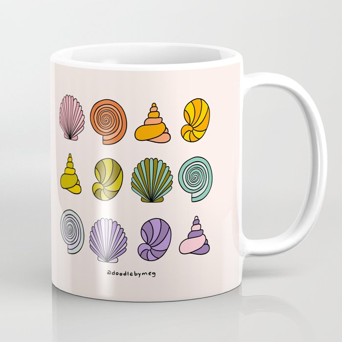 Rainbow Seashells Coffee Mug Gallery Image 1