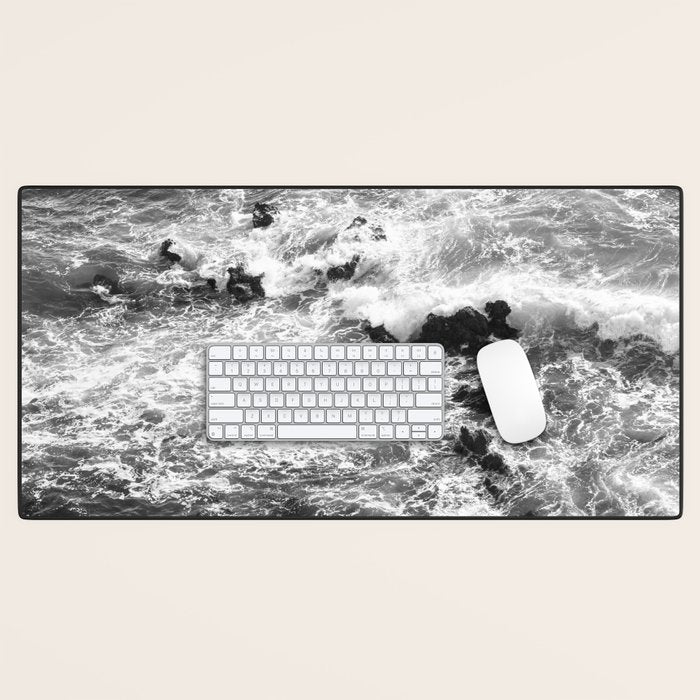 Crashing Waves x Palos Verdes Los Angeles Photography Desk Mat Gallery Image 1