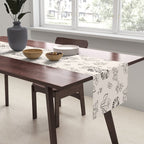 Tiger and Flower Line Art Table Runner Gallery Image 2