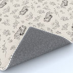 Tiger and Flower Line Art Rug Gallery Image 4