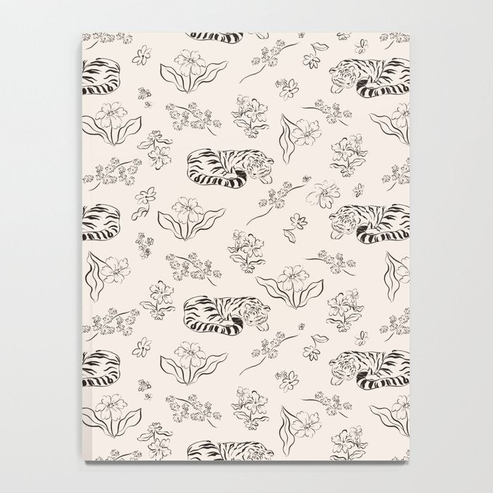 Tiger and Flower Line Art Notebook Gallery Image 4