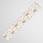 Tiger and Flower Line Art Table Runner Gallery Image 3