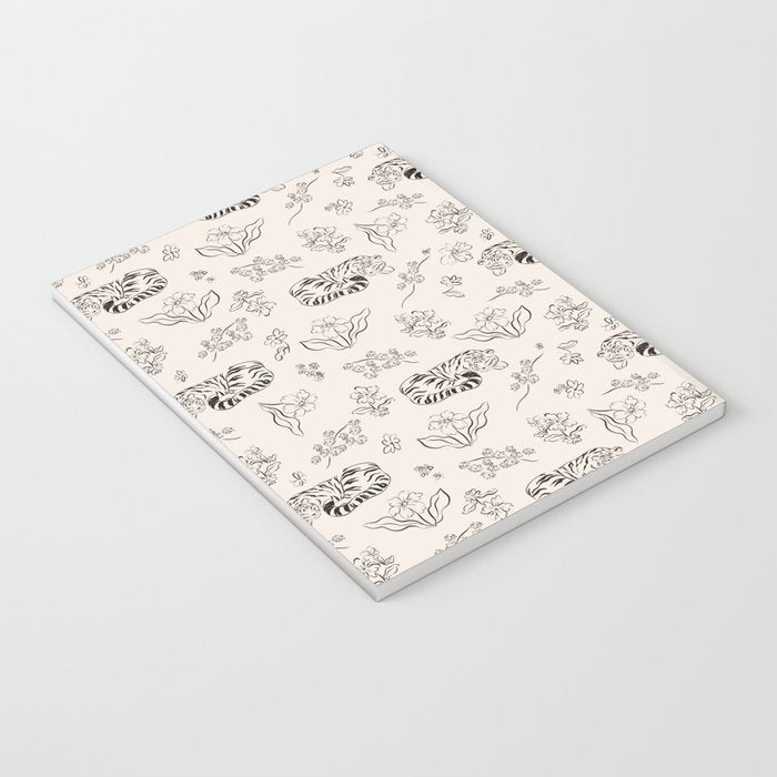 Tiger and Flower Line Art Notebook Gallery Image 3