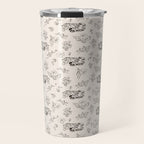 Tiger and Flower Line Art Travel Mug Gallery Image 1