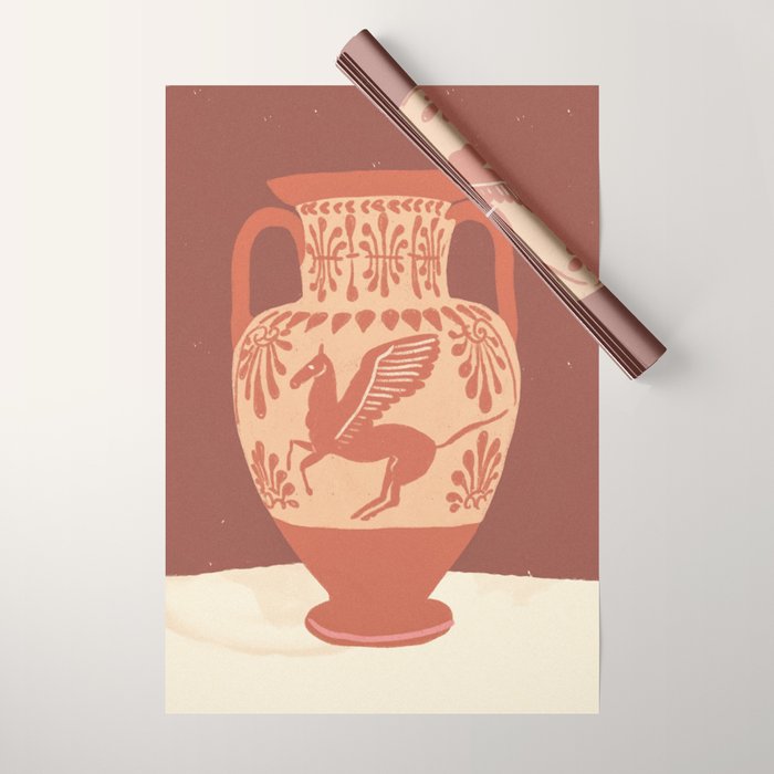 Pegasus vase Wrapping Paper Gallery Image 1
