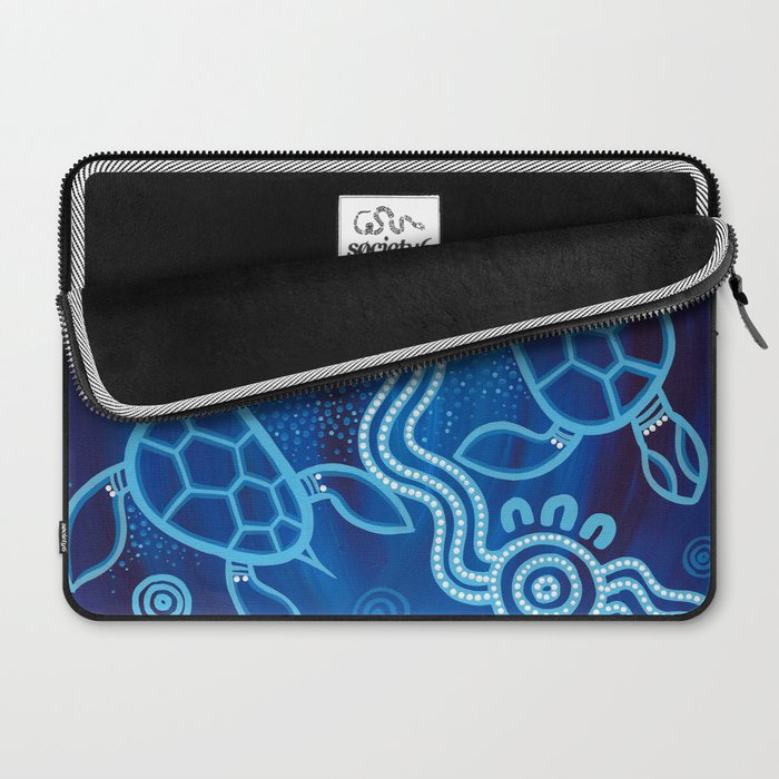 Authentic Aboriginal Artwork - 2 Turtles  Laptop Sleeve Gallery Image 2