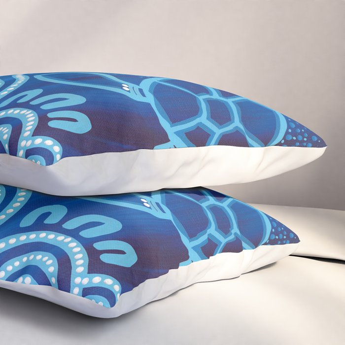 Authentic Aboriginal Artwork - 2 Turtles  Pillow Sham Gallery Image 3