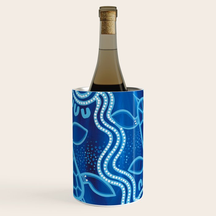 Authentic Aboriginal Artwork - 2 Turtles  Wine Chiller Gallery Image 1