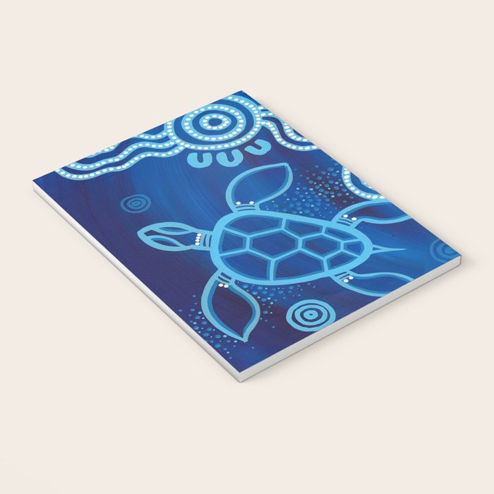 Authentic Aboriginal Artwork - 2 Turtles  Notebook Gallery Image 3