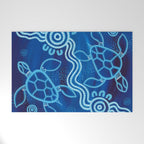 Authentic Aboriginal Artwork - 2 Turtles  Welcome Mat Gallery Image 1