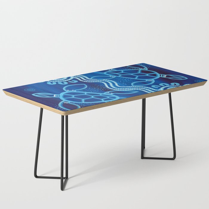 Authentic Aboriginal Artwork - 2 Turtles  Coffee Table Gallery Image 1