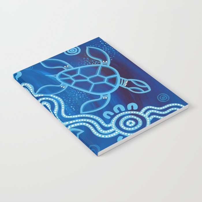 Authentic Aboriginal Artwork - 2 Turtles  Notebook Gallery Image 1