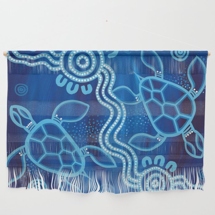 Authentic Aboriginal Artwork - 2 Turtles  Wall Hanging Gallery Image 1