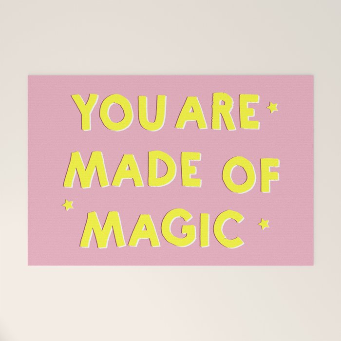 YOU ARE MADE OF MAGIC - typography Welcome Mat Gallery Image 1