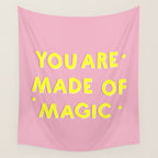YOU ARE MADE OF MAGIC - typography Wall Tapestry Gallery Image 4
