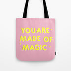 YOU ARE MADE OF MAGIC - typography Tote Bag Gallery Image 1