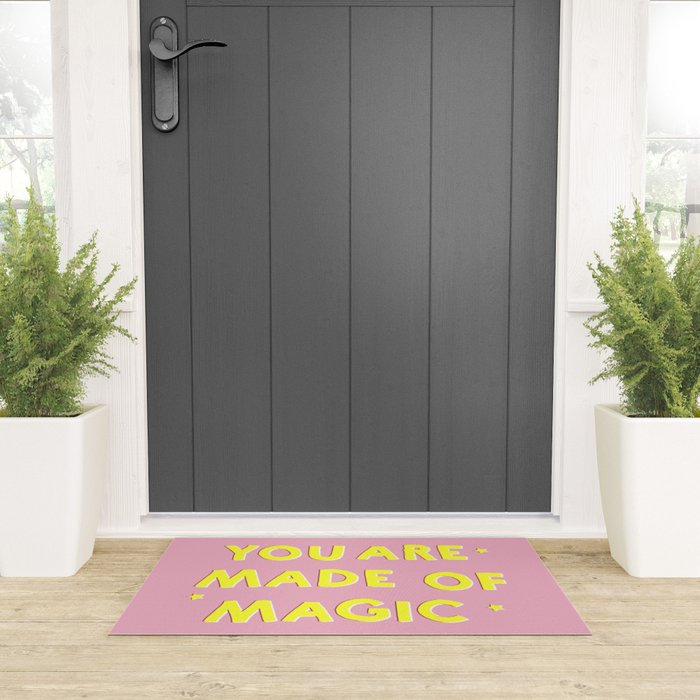 YOU ARE MADE OF MAGIC - typography Welcome Mat Gallery Image 3