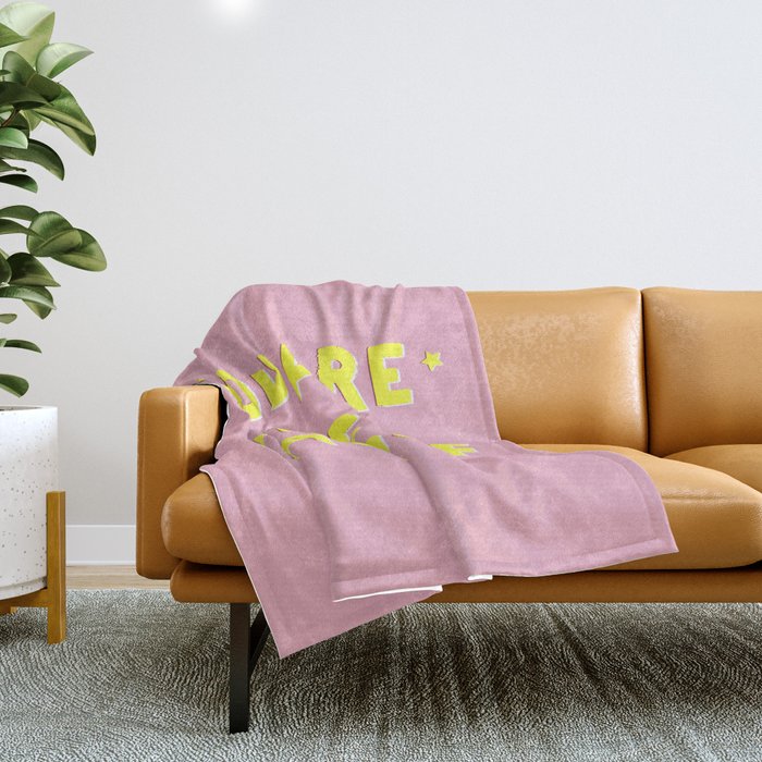 YOU ARE MADE OF MAGIC - typography Throw Blanket Gallery Image 1
