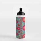 Bokhara Suzani Uzbekistan Embroidery Print With Green Water Bottle Gallery Image 2