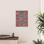 Bokhara Suzani Uzbekistan Embroidery Print With Green Poster Gallery Image 2
