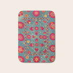 Bokhara Suzani Uzbekistan Embroidery Print With Green Bath Mat Gallery Image 1