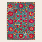 Bokhara Suzani Uzbekistan Embroidery Print With Green Poster Gallery Image 4