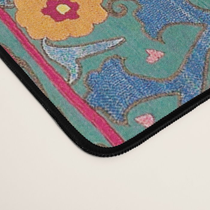 Bokhara Suzani Uzbekistan Embroidery Print With Green Desk Mat Gallery Image 4