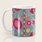 Bokhara Suzani Uzbekistan Embroidery Print With Green Coffee Mug Gallery Image 3