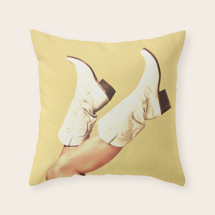These Boots - Yellow II Throw Pillow Gallery Image 6
