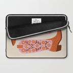 Cowgirl Boots - Pink and Orange Laptop Sleeve Gallery Image 2