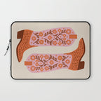 Cowgirl Boots - Pink and Orange Laptop Sleeve Gallery Image 1