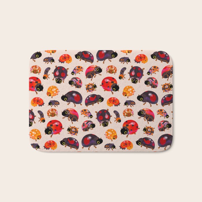 Lady beetles Bath Mat Gallery Image 1