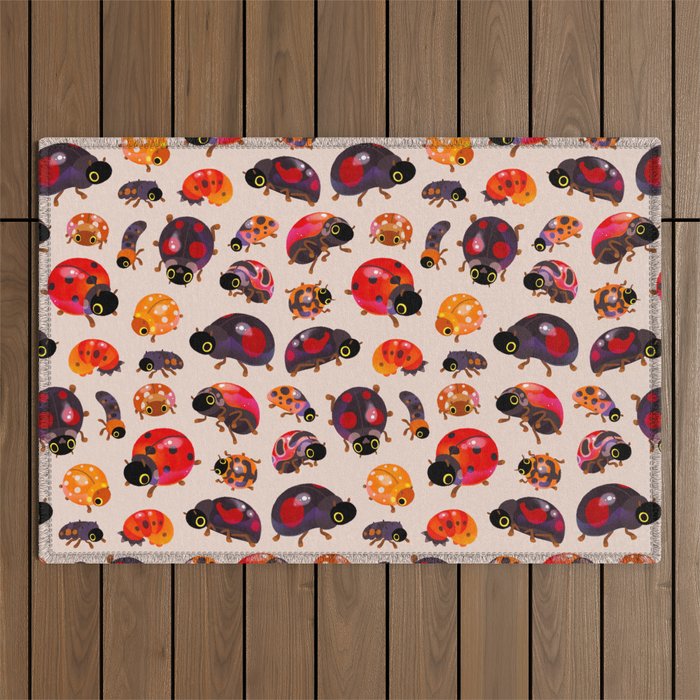 Lady beetles Outdoor Rug Gallery Image 1