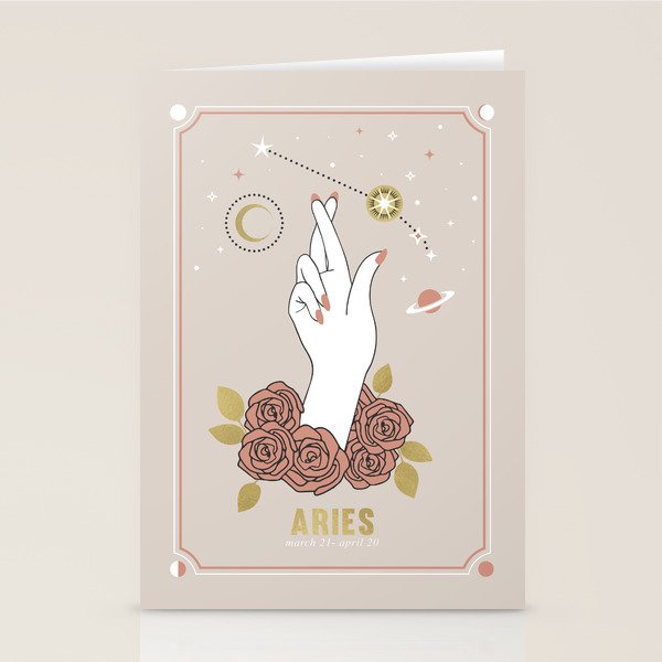 Aries Zodiac Series Stationery Card Gallery Image 2
