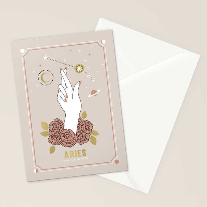 Aries Zodiac Series Stationery Card Gallery Image 2