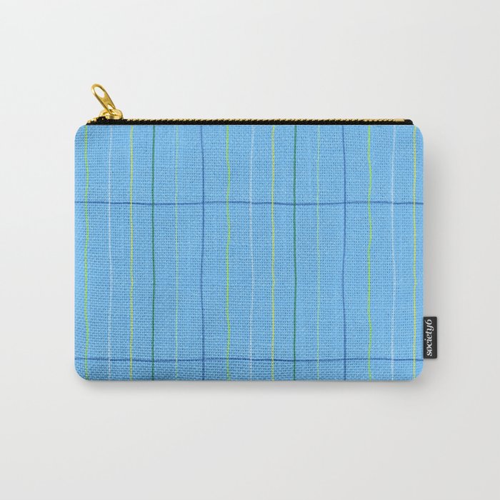 Textured Picnic Pattern in Sky Blue Carry All Pouch Gallery Image 1