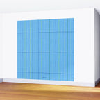 Textured Picnic Pattern in Sky Blue Wall Mural Gallery Image 2
