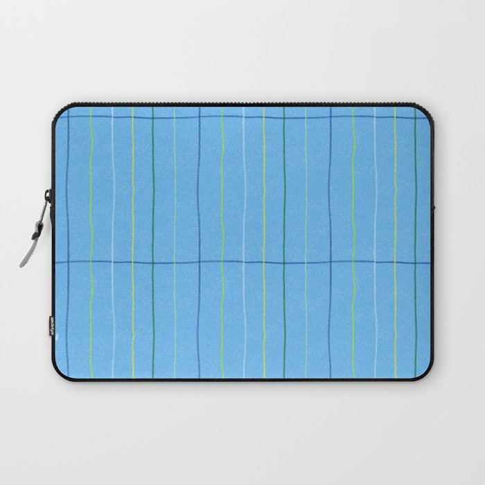 Textured Picnic Pattern in Sky Blue Laptop Sleeve Gallery Image 1