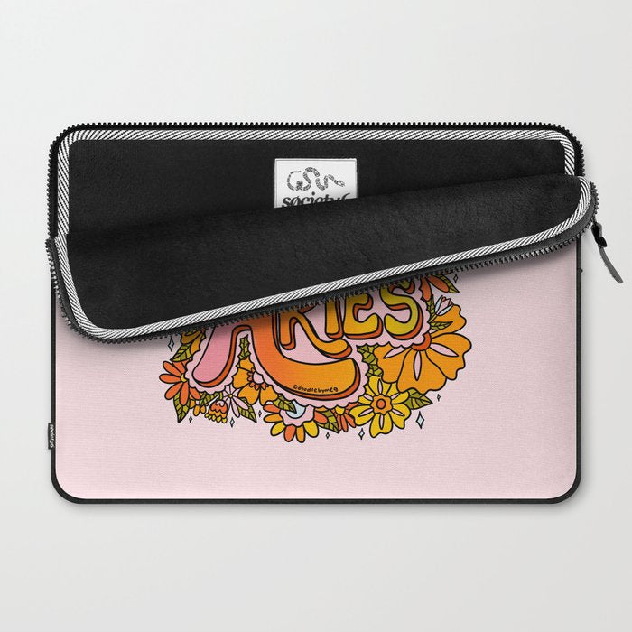Aries Flowers Laptop Sleeve Gallery Image 2