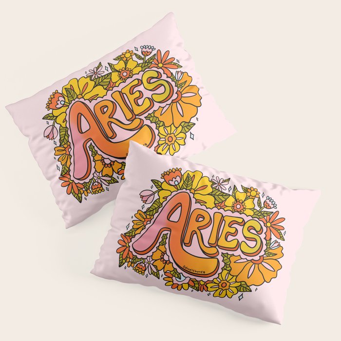 Aries Flowers Pillow Sham Gallery Image 3