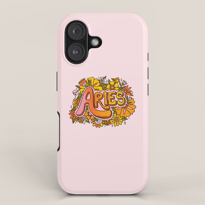 Aries Flowers iPhone Case Gallery Image 1