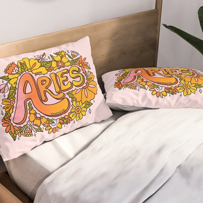 Aries Flowers Pillow Sham Gallery Image 2