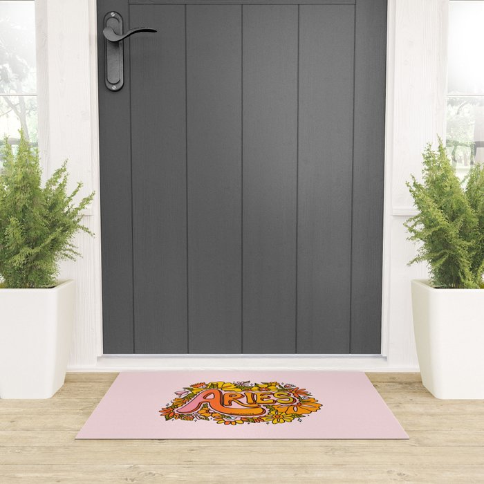 Aries Flowers Welcome Mat Gallery Image 3