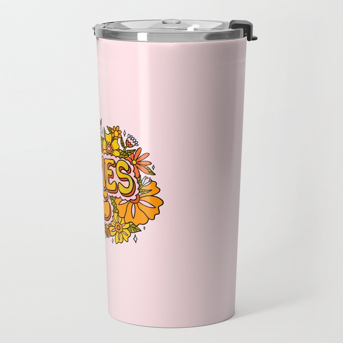 Aries Flowers Travel Mug Gallery Image 2