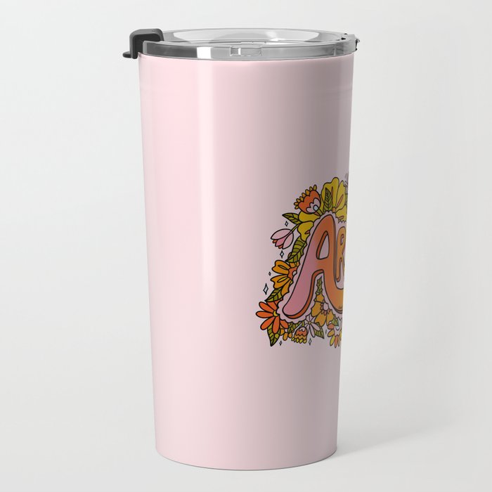 Aries Flowers Travel Mug Gallery Image 3