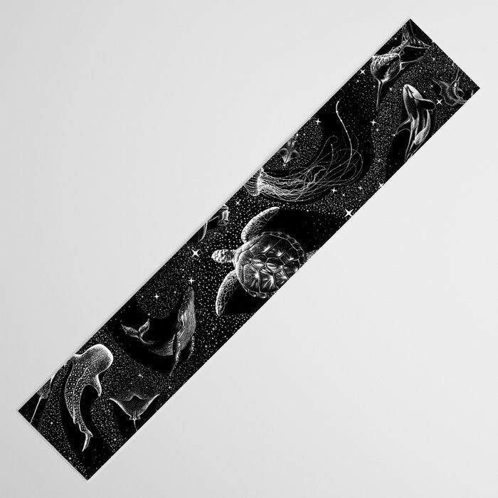 Cosmic Ocean (Black Version) Table Runner Gallery Image 3