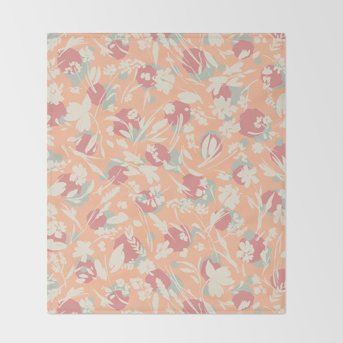 Abstract wild garden SM Throw Blanket Gallery Image 2